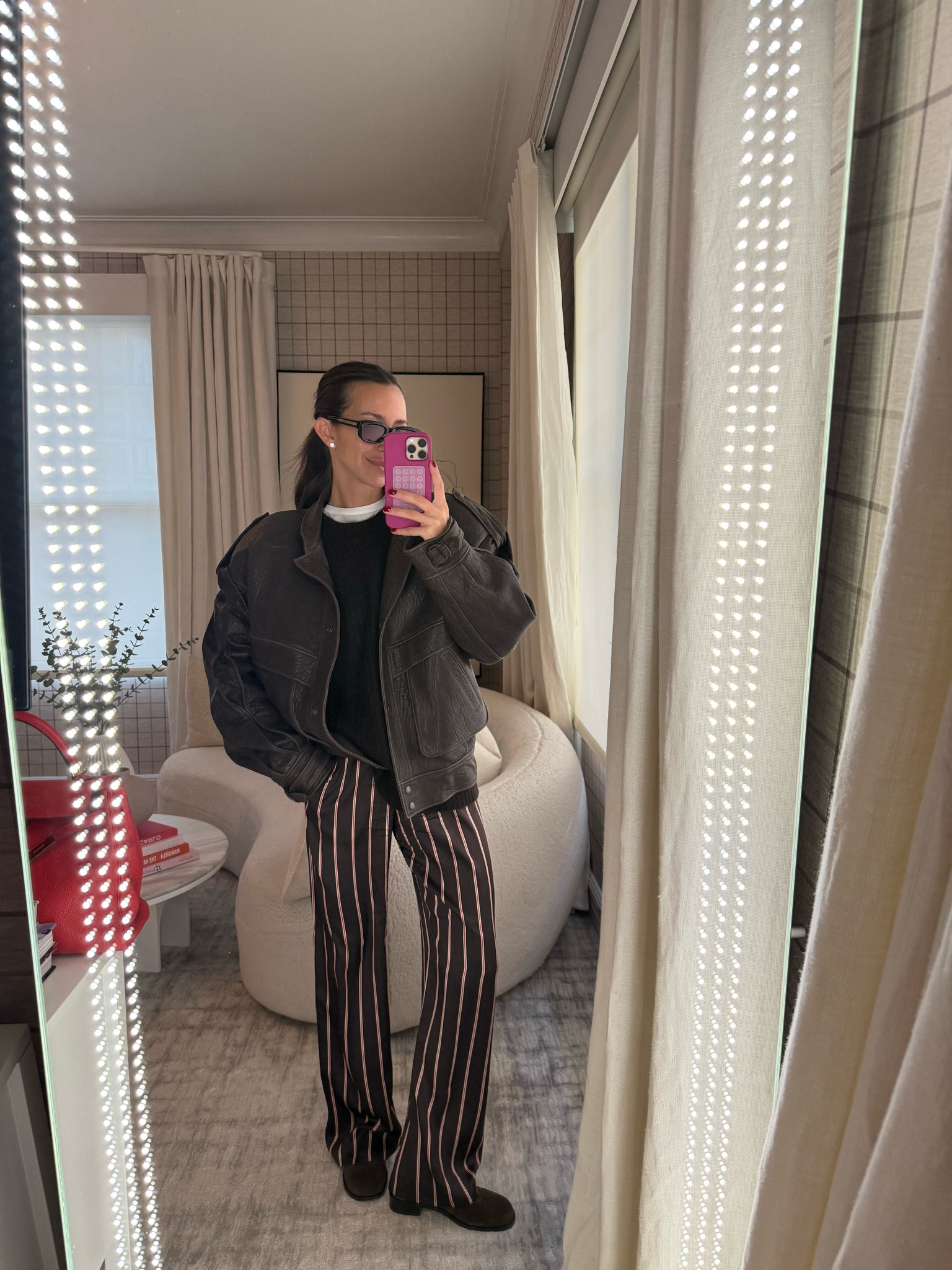 Another outfit today! Jacket is YSL and boots are The Row but linked similar