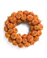 18in Velvet Pumpkin Wreath | Marshalls