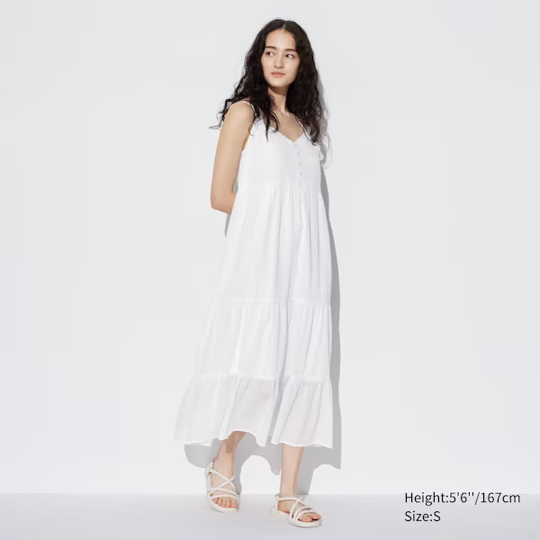 Crinkle Cotton Camisole Dress | UNIQLO (US)