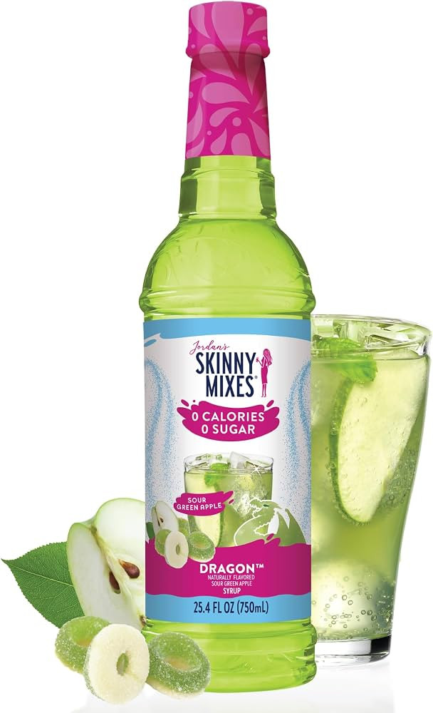 Jordan's Skinny Mixes Sugar Free Syrup, Sour Green Apple, Fruit Flavored Water Enhancer, Drink Mi... | Amazon (US)