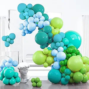PartyWoo Green Balloon Garland, 100 pcs Shades of Green Balloons Different Sizes Pack of 36 Inch ... | Amazon (US)