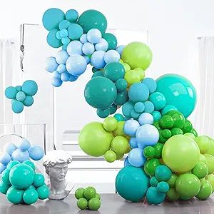 PartyWoo Green Balloon Garland, 100 pcs Shades of Green Balloons Different Sizes Pack of 36 Inch ... | Amazon (US)