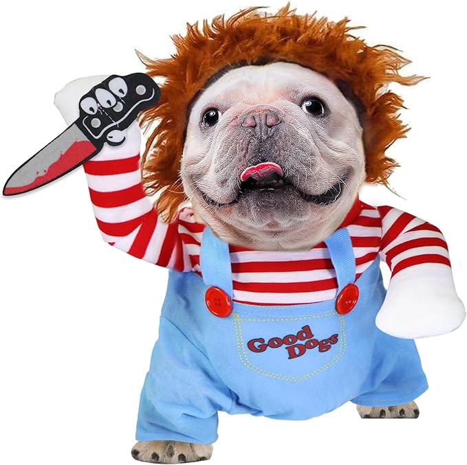 Dog Halloween Costumes, Pet Deadly Doll Dog Costume Funny Dog Costumes Dog Halloween Costume Clot... | Amazon (US)