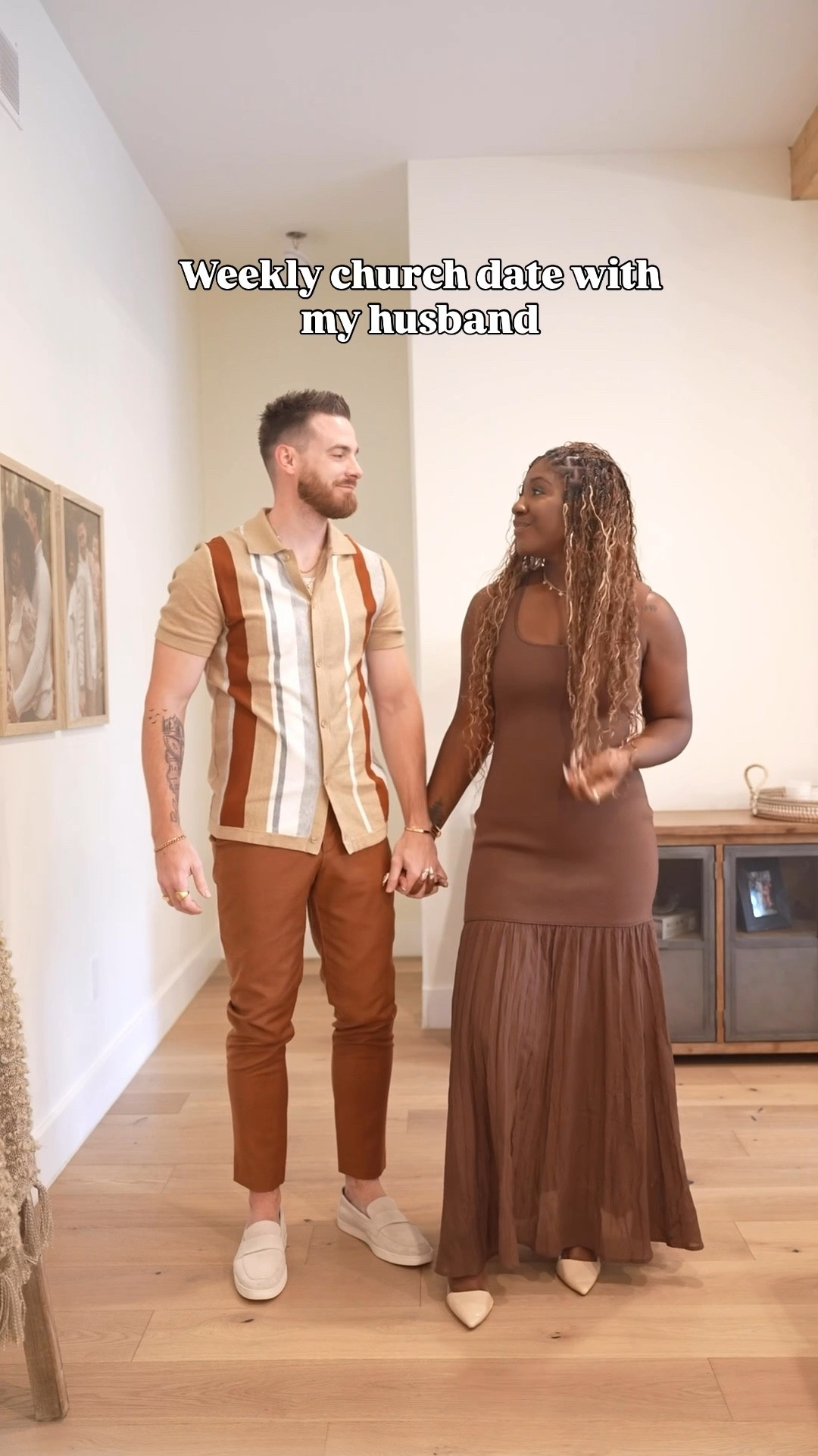 Church Date! 
Women: Medium 
Men: Medium 🤎

#LTKSeasonal #LTKFallSale #LTKFindsUnder50