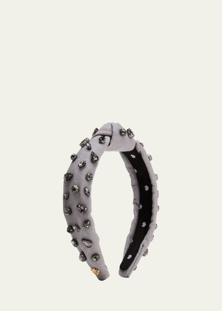 Lele Sadoughi Knot Jeweled Woven Headband | Bergdorf Goodman