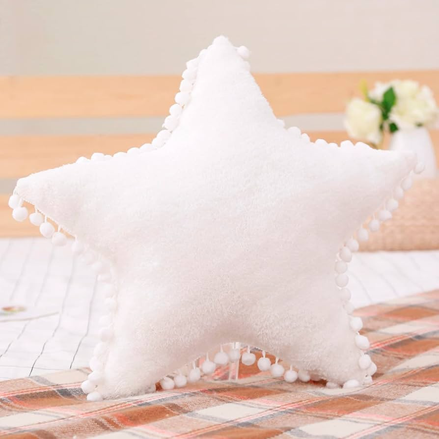 elfishgo Creative Star Moon and Cloud Plush Pillows Stuffed Toys (White, Star) | Amazon (US)