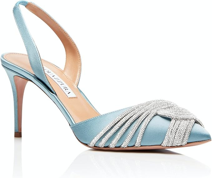 Amazon.com: Aquazzura Gatsby Sling Satin 75 : Luxury Stores | Amazon (US)