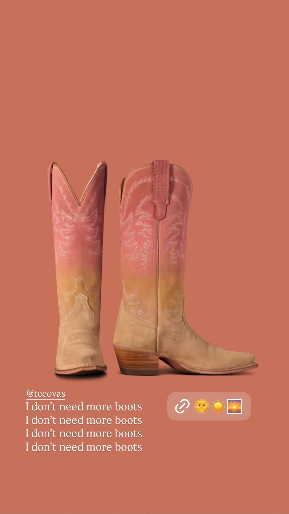 These boots 😍

I need to keep telling myself...I don’t need more boots, but they are so cute!!!!! 🌞

Tecovas
Tecovasboots 

 

#LTKdayinmylife #LTKSeasonal