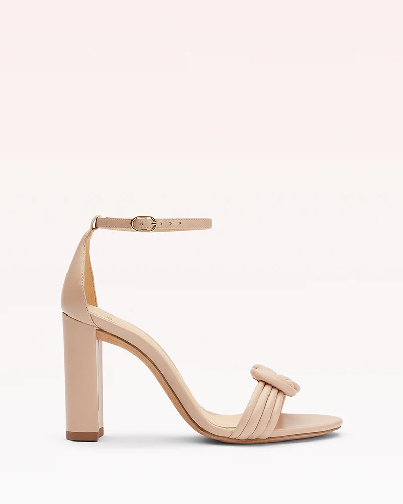 Vicky Block 90 Leather Sandal with Knot Detail | Alexandre Birman | Alexandre Birman