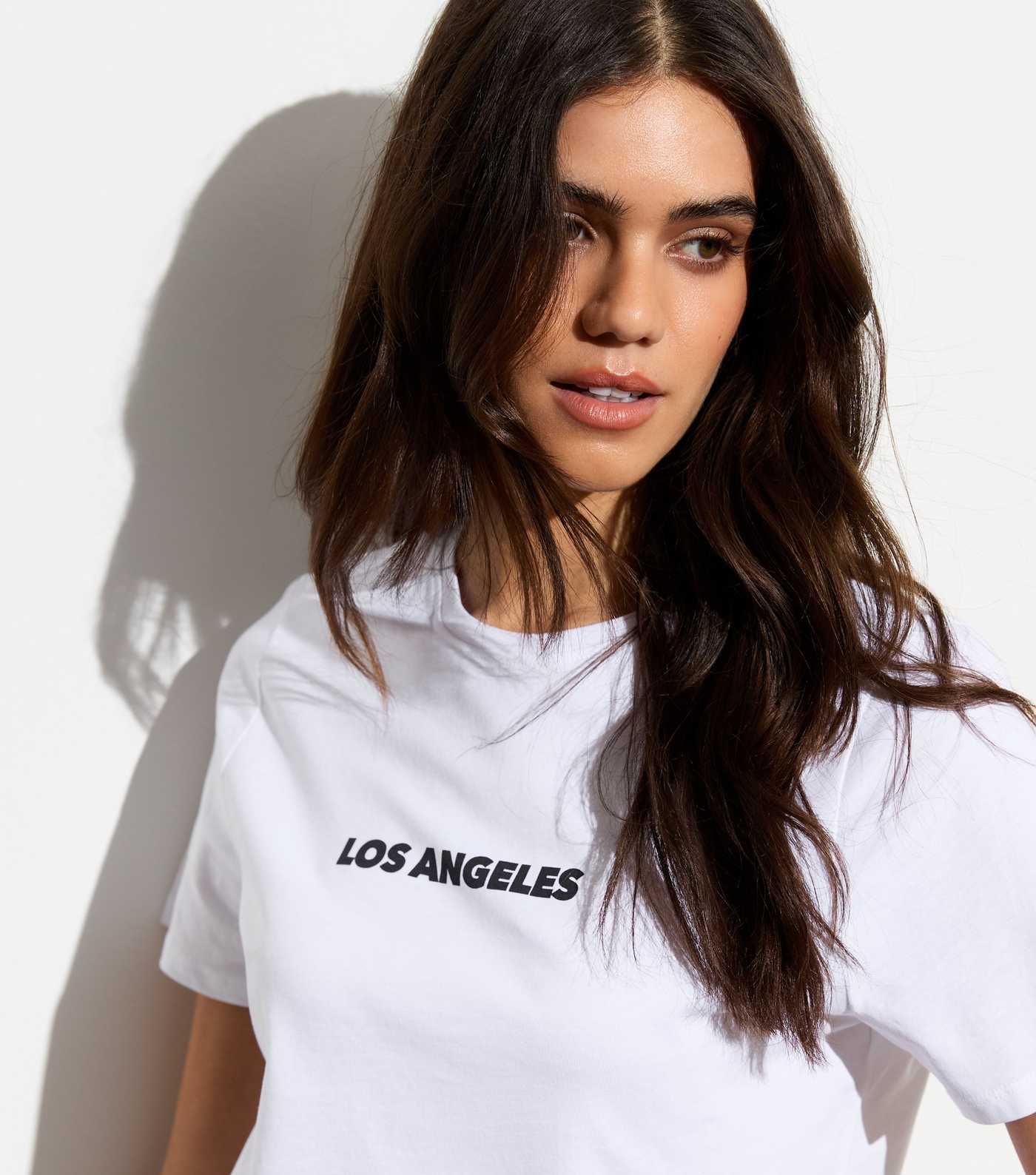 White Cotton Los Angeles Logo T-Shirt | New Look | New Look (UK)