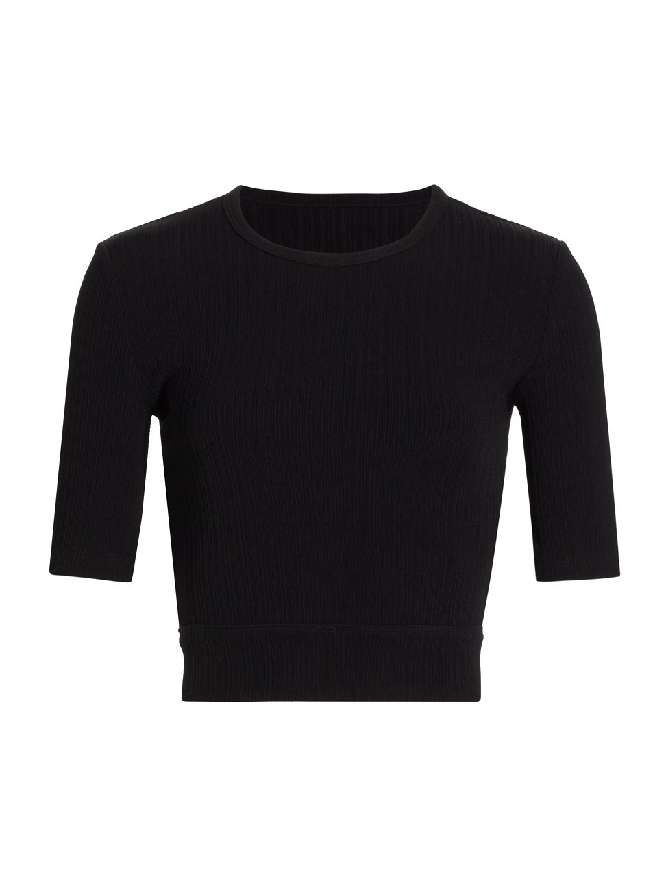 Women's Rib-Knit Crop Top - Black - Size Small - Black - Size Small | Saks Fifth Avenue