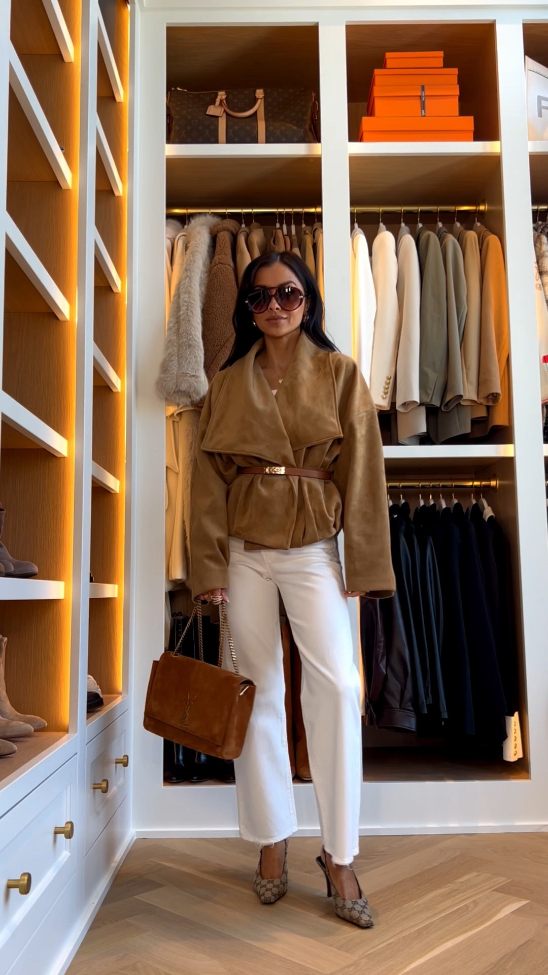 The Zara suede wrap jacket might be my favorite layering piece right now. The wrap detail gives it such a flattering shape and instantly makes any outfit feel more intentional. I love how easily it transitions from a polished casual day look to elevated date night.

Zara suede wrap jacket - size XS
VB Beverly Jeans - wearing a 24, runs TTS
Paige Jeans - wearing a 24, runs TTS
Mother Jeans - wearing a 24, runs TTSe

miamiamine Zara suede wrap jacket styled three ways date night outfit idea casual day look elevated layering piece chic spring jacket feminine polished style versatile wardrobe staple transitional outfit inspo zara spring must haves



#LTKPetite #LTKootd #LTKOver40