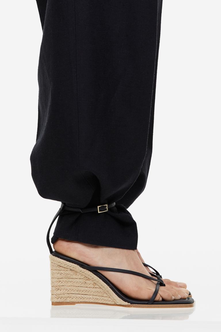 Wedge-heeled Leather Espadrilles | H&M (US + CA)