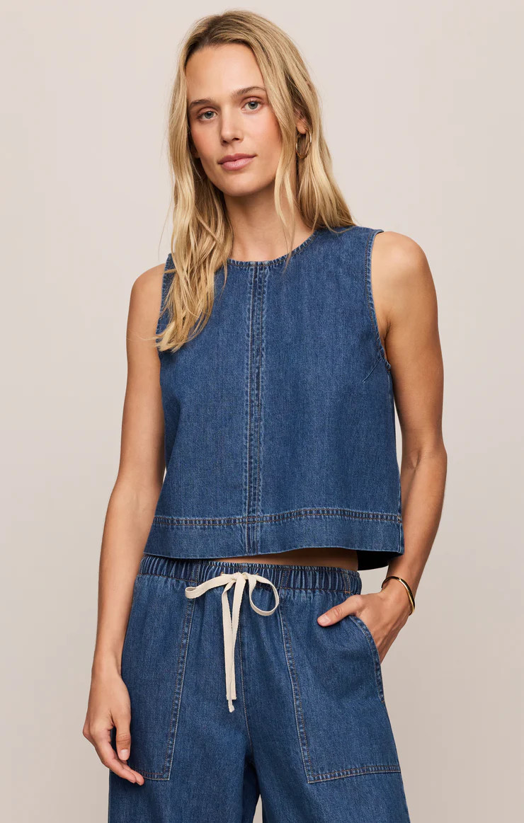 Sun Seeker Denim Cropped Tank | Z Supply