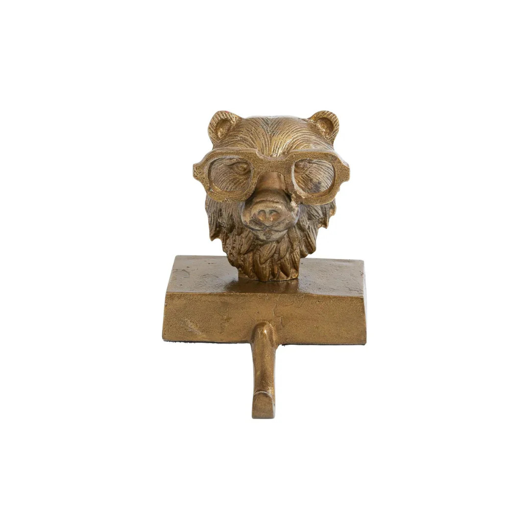 Beatrice Bear Stocking Holder | Pink Antlers