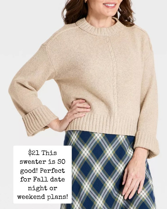 at $21, this sweater is an absolute STEAL! 

 #LTKSeasonal #LTKOver40 #LTKWorkwear