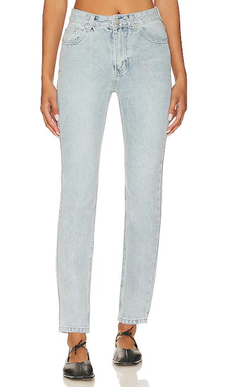 Bailee Butt Slit Jean in Light Washed Blue | Revolve Clothing (Global)