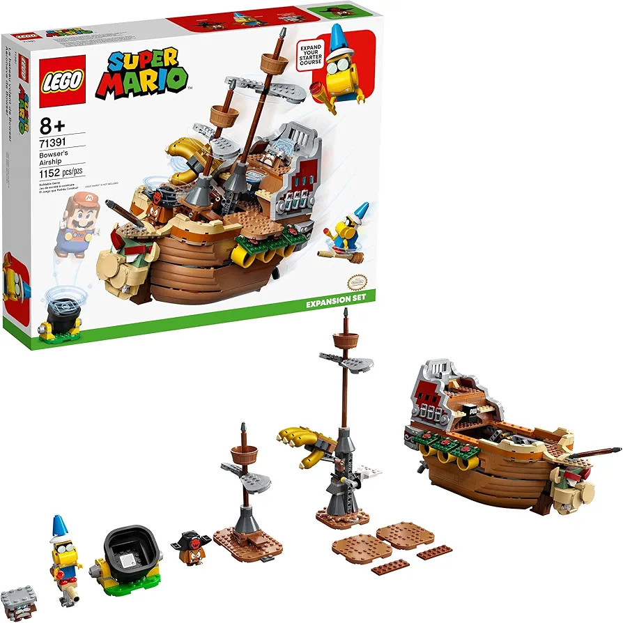 LEGO Super Mario Bowser's Airship 1,152 Piece Building Kit, Unveils Detailed Interior, Includes K... | Amazon (US)