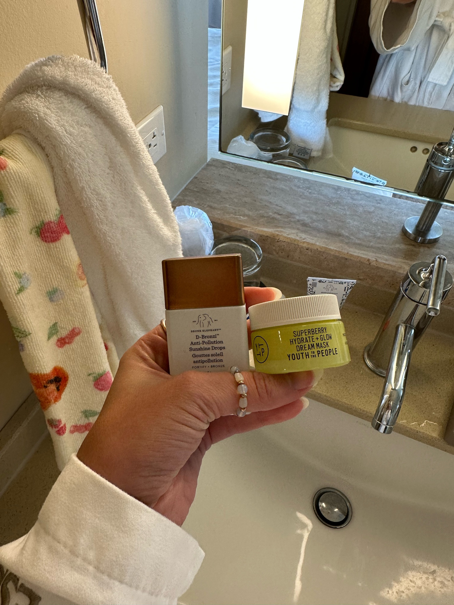 beyond OBSESSED with these two!! the face mask smells like summer & the debronzi drops make you instantly glowy!!

#LTKFind