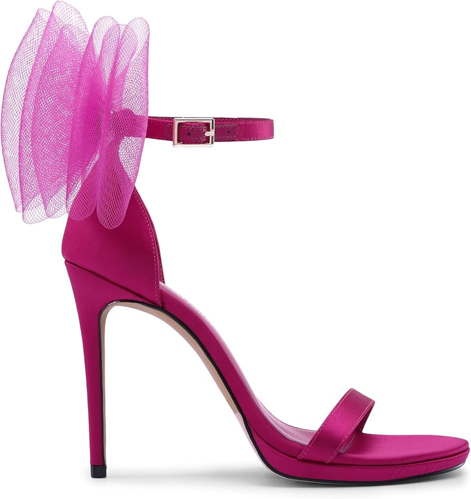 DREAM PAIRS Women's High Stiletto Heels for Women Open Toe Adjustable Bow Ankle Strap Pump Heeled... | Amazon (US)