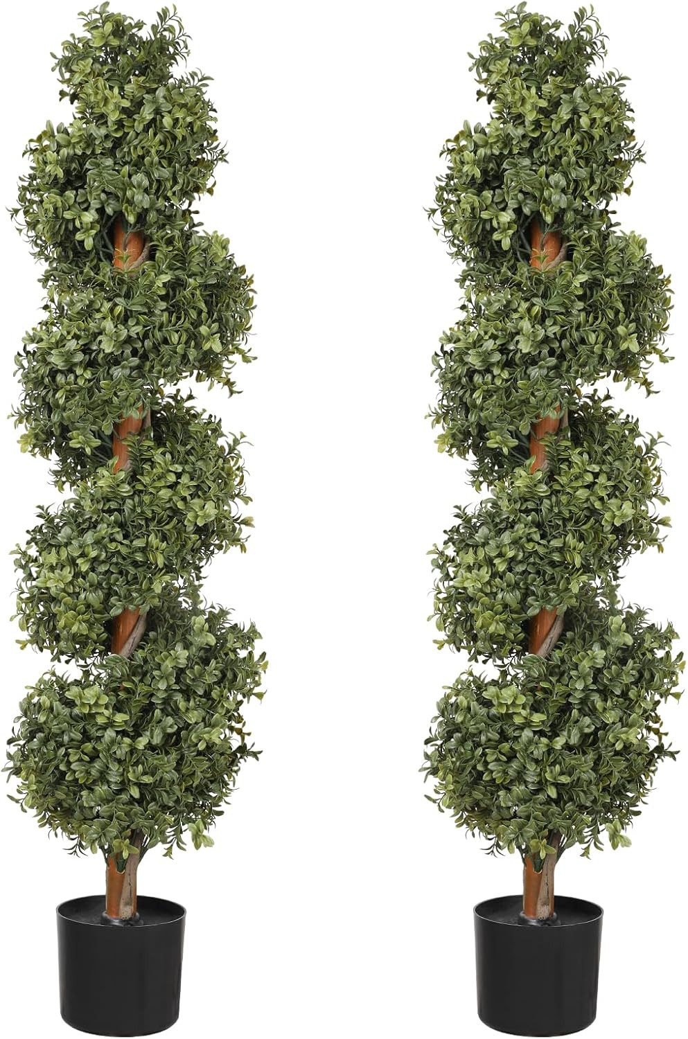 Artificial Boxwood Spiral Topiary Tree - Realistic Outdoor Topiary Trees for Front Porch Decor, D... | Amazon (US)