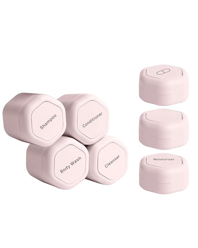 Cadence Travel Containers - Daily Routine Capsule Set - Magnetic Travel Capsules - For Shampoo, C... | Amazon (US)