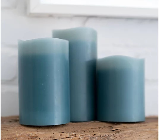 Set of 3 Parrafin Wax LED Candles by Lauren McBride | QVC