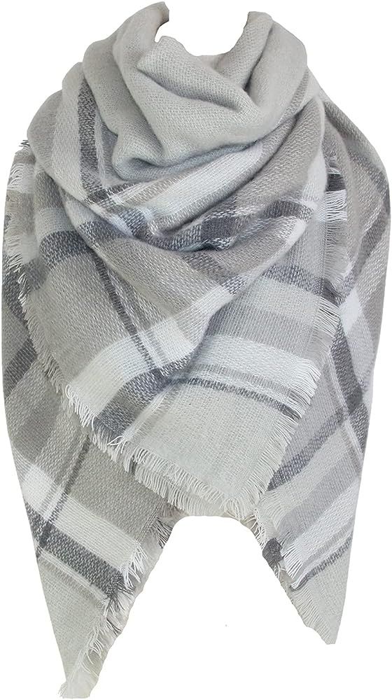 Plaid Scarf,Stocking Stuffers Christmas Gifts for Women,Fall Winter Soft Warm Large Blanket Wrap ... | Amazon (US)