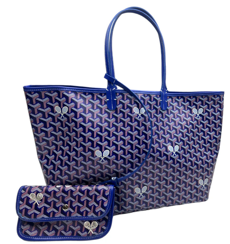 The Whimsy Tennis Lovers Large Tote - Blue | Runway Athletics