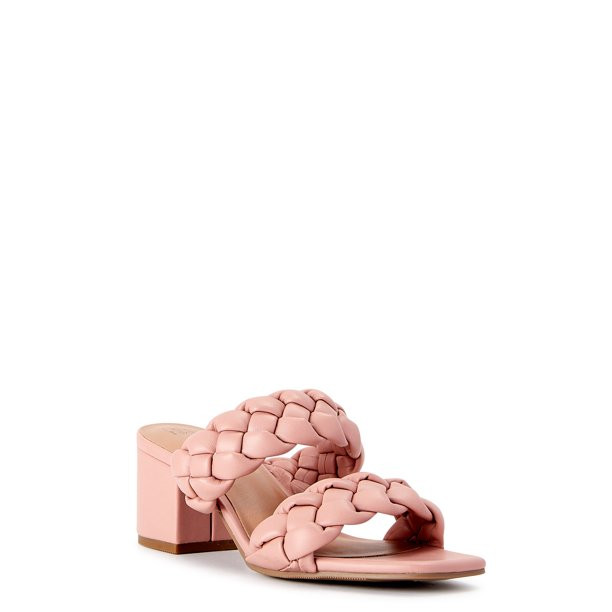 Time and Tru Women’s Braided Heel Sandals - Walmart.com | Walmart (US)
