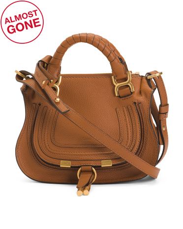 Made In Italy Leather Marciel Mini Satchel With Pocket And Strap | TJ Maxx