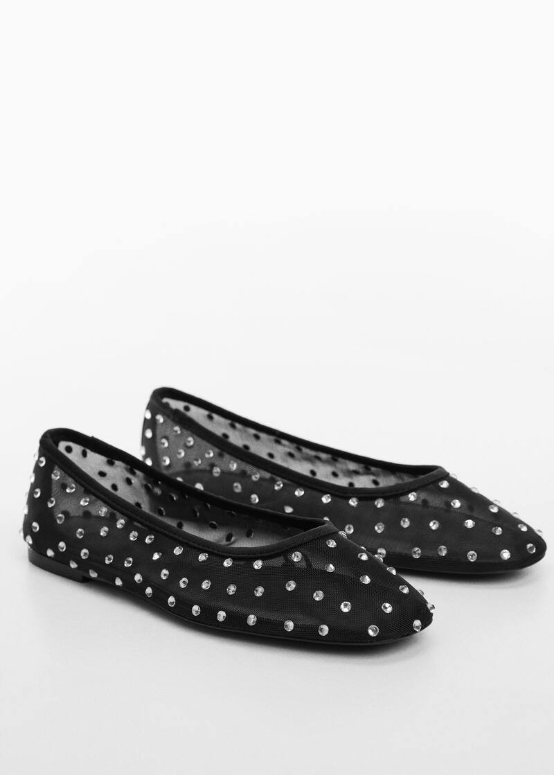 Rhinestone ballerinas -  Women | Mango USA | MANGO (US)