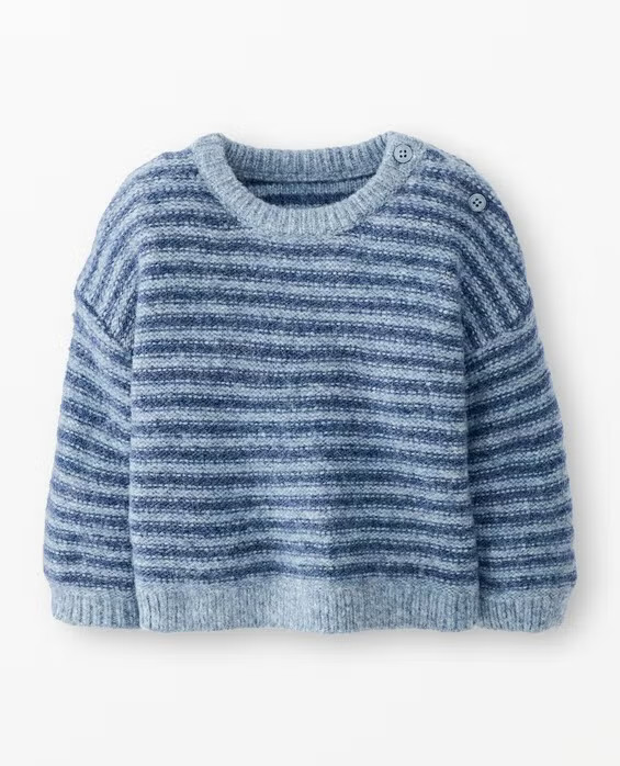 Girls' Blue Melange Stripe Baby Pullover Sweater - Size Toddler 2 by Hanna Andersson | Hanna Andersson