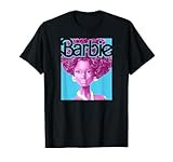 Barbie Afro Doll Classic Fit T-Shirt: Adult Round Neck, Black, Short Sleeve, Cotton-Polyester | Amazon (US)