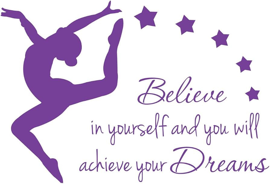 33"x24" Believe in Yourself and You Will Achieve Your Dreams Wall Decal Sticker Color Choices Gym... | Amazon (US)