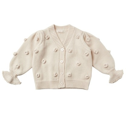 Rylee & Cru Flounce Cardigan, Stone | SpearmintLOVE