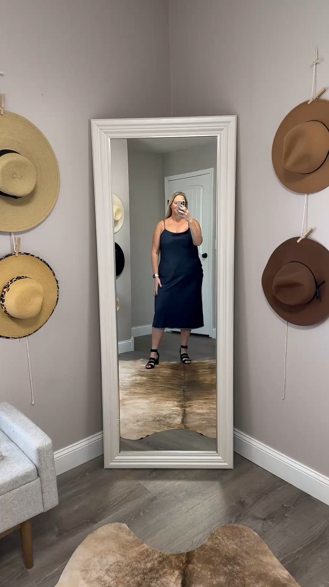 A reversible dress with built in shaping layer - what more can you ask for? 

This side of the dress is a navy satin material while the other side is a light blue crepe material. The shaping layer flips inside out also to work with both dresses. Easily add a blazer or cardigan to this dress and could also style with boots and add a belt as well. 

It’s on major sale so snag this one quick and comes in 3 color options. 

#LTKWatchNow #LTKPlusSize #LTKSaleAlert