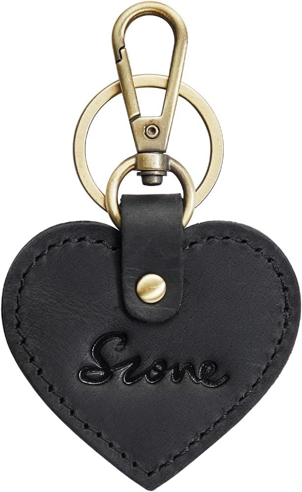 S-ZONE Cute Keychains for Women Leather Heart-shaped Keyring Purses Handbags Accessories | Amazon (US)