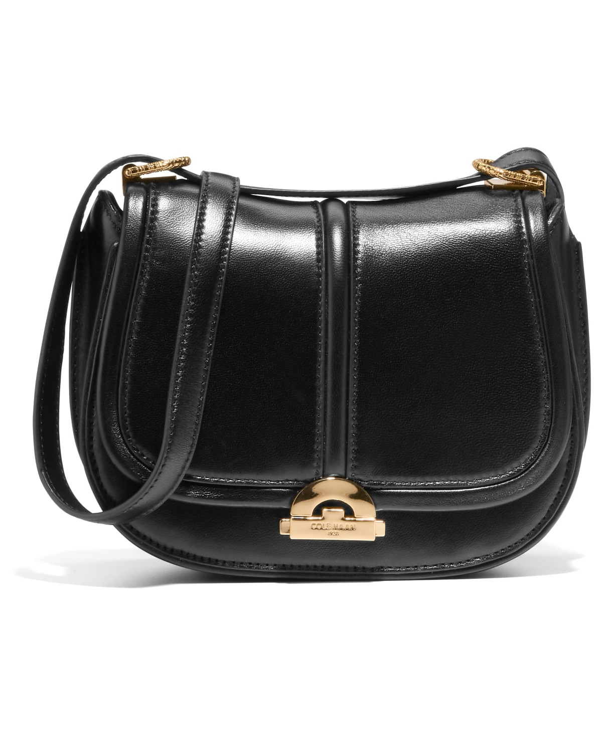 Cole Haan Celenea Mini Saddle Satchel Bag - Black | Macy's