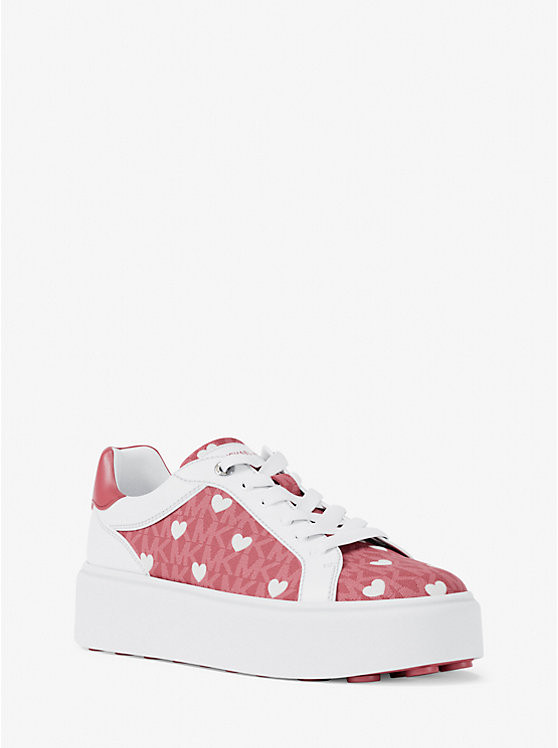 Romey Printed Signature Logo Platform Sneaker | Michael Kors US