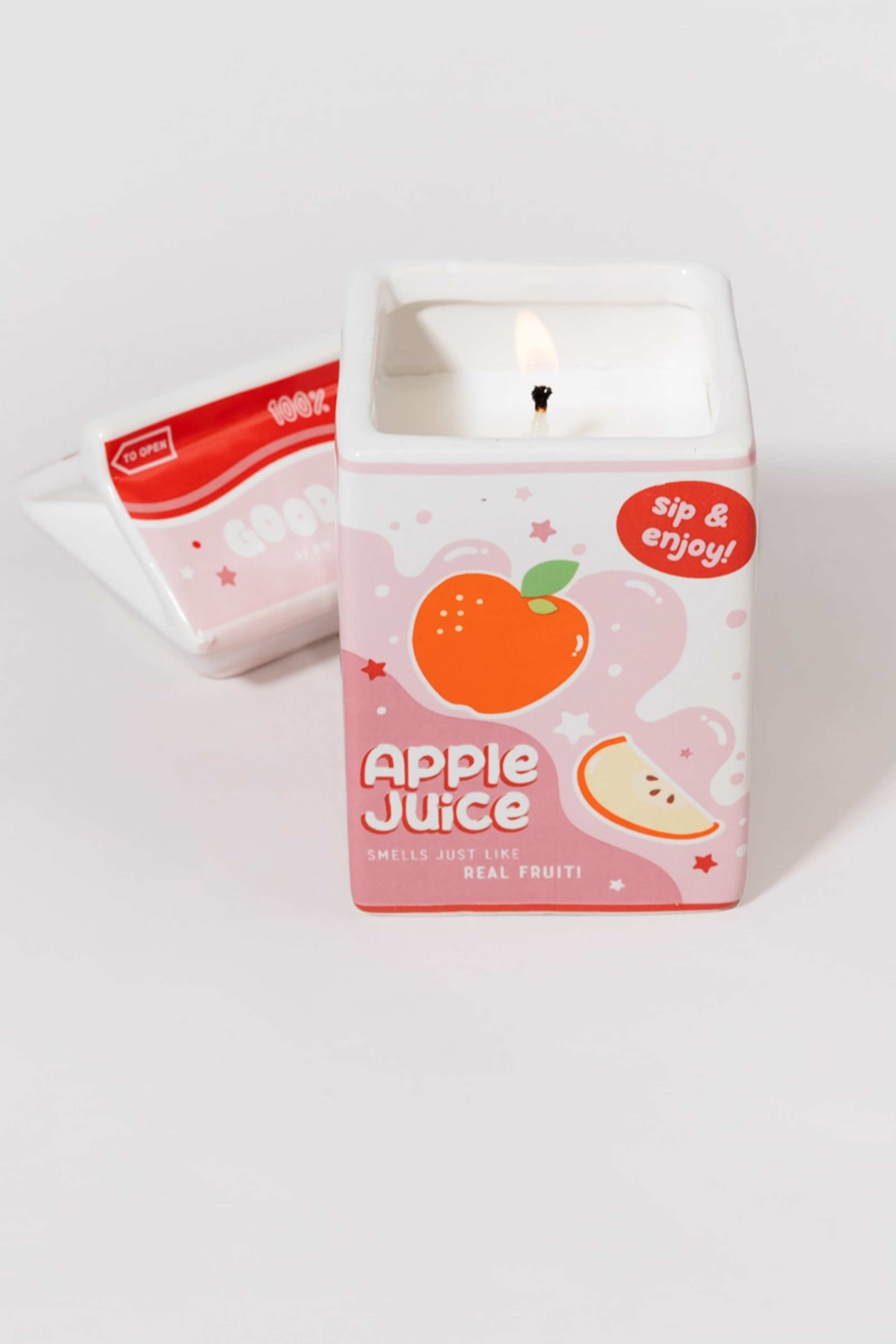 DW Apple Juice Ceramic Juice Box Scented Candle | Francesca's