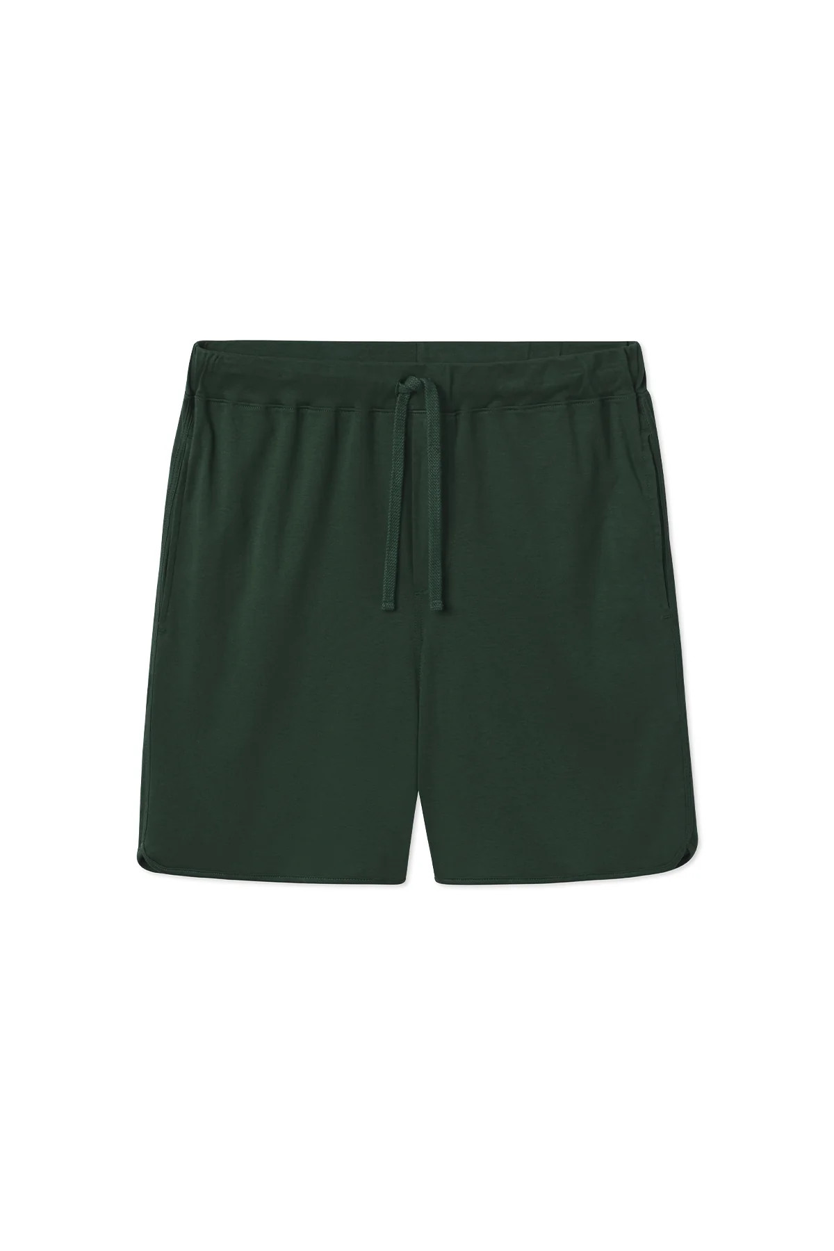 Men's Pima Curved Hem Shorts in Conifer | Lake Pajamas