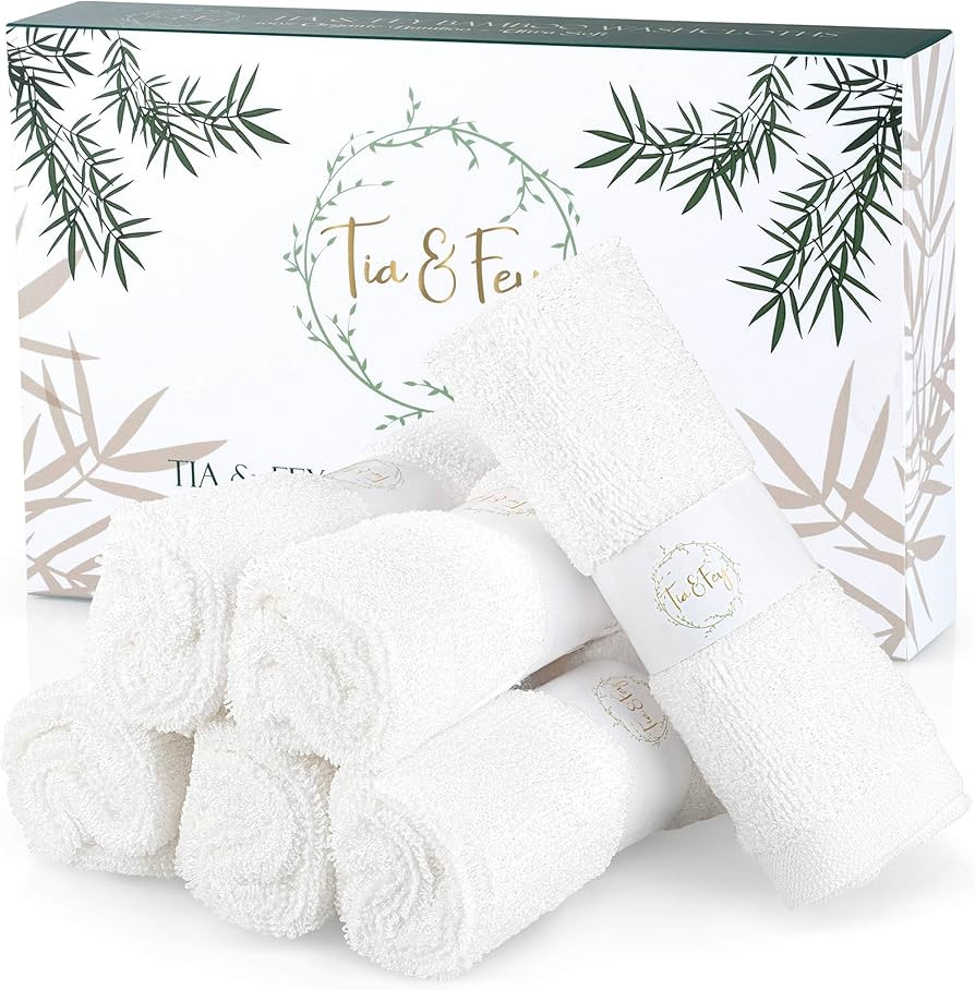 Tia & Fey Face Cloth Soft Wash Cloths for Face Set of 6 Face Towel Gentle on Sensitive Skin Women... | Amazon (US)