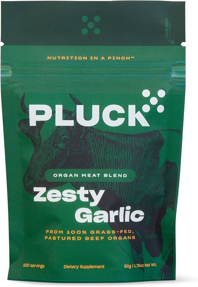 Pluck Zesty Garlic Organ Meat Blend Seasoning | From Grass-Fed & Grass-Finished Pastured Beef Org... | Amazon (US)