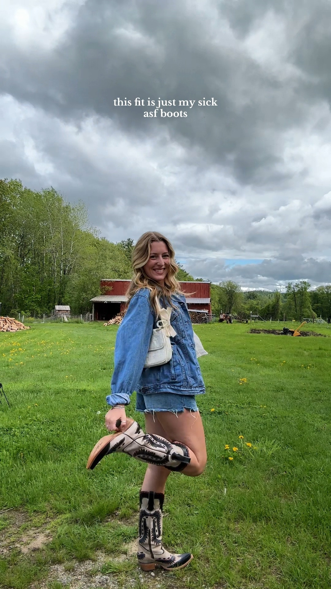 country concert denim on denim outfit