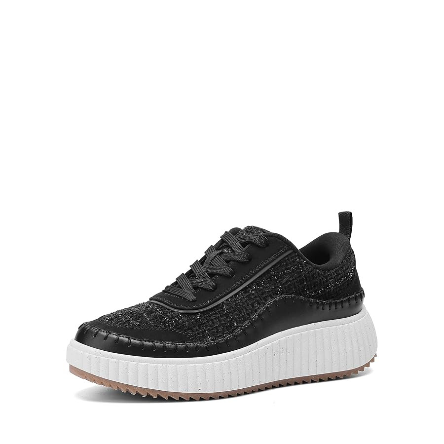 DREAM PAIRS Women Chunky City Tweed Comfortable Casual Platform Fashion Sneaker | Amazon (US)