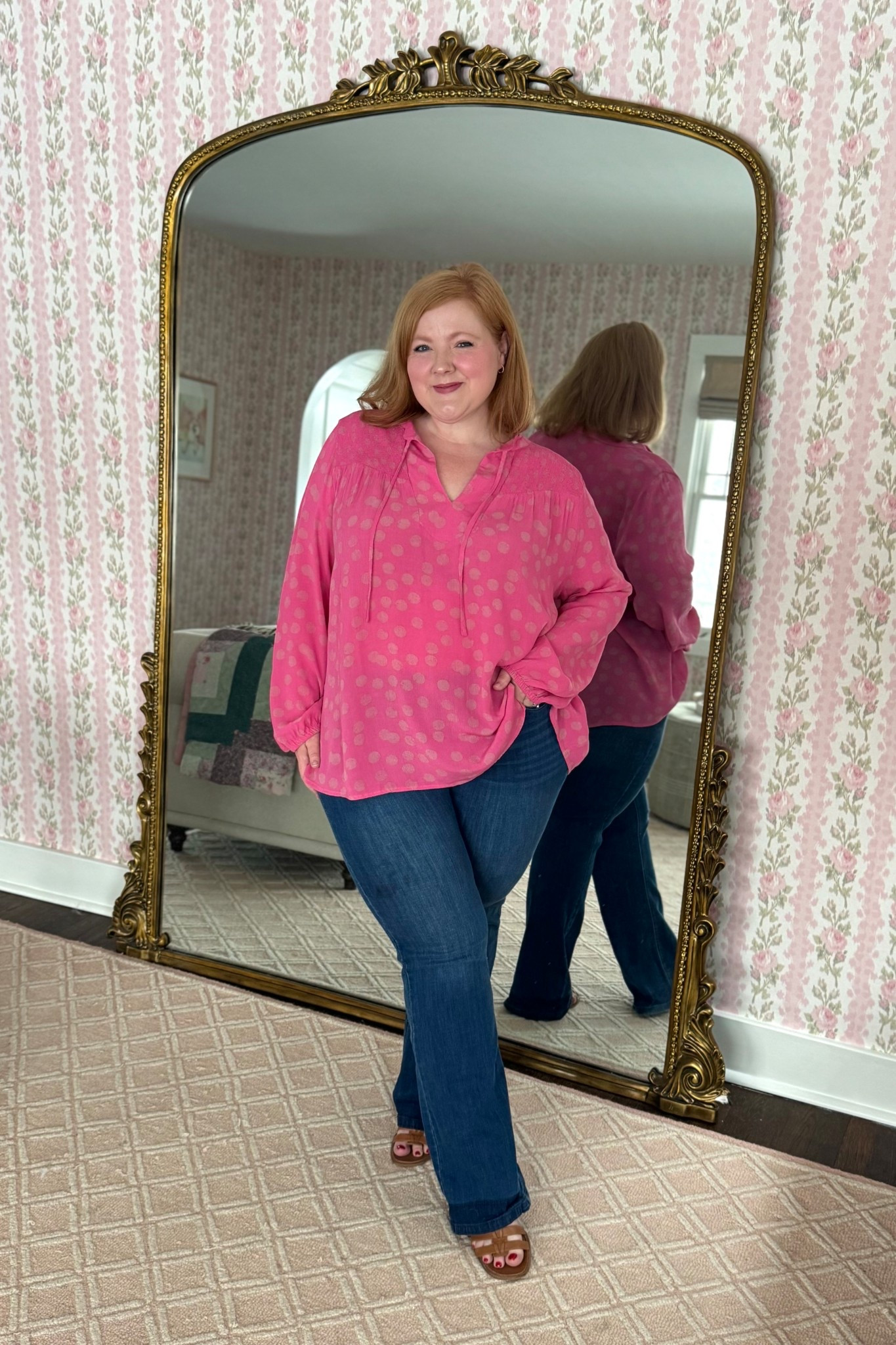 Casual Spring Outfit Idea

Ulla Popken top size 16/18, pink blouse, flare jeans size 16, vionic sandals

#LTKootd #LTKMidsize #LTKPlusSize