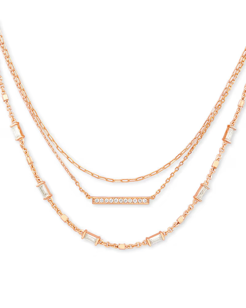 Addison Triple Strand Necklace in Rose Gold | Kendra Scott | Kendra Scott