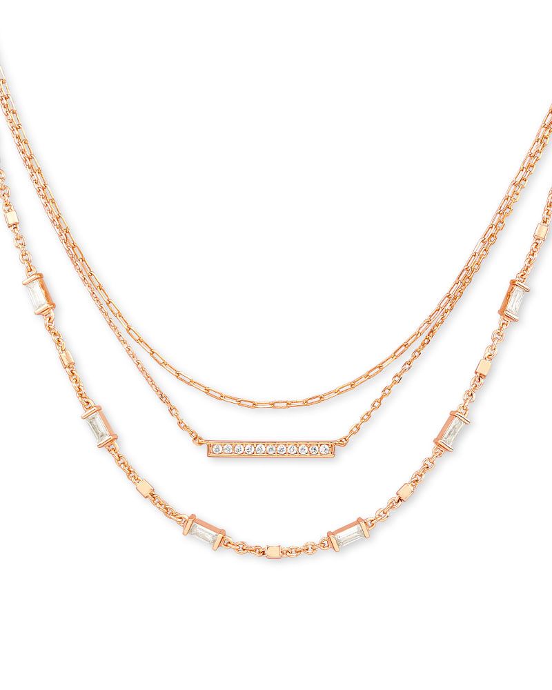 Addison Triple Strand Necklace in Rose Gold | Kendra Scott | Kendra Scott