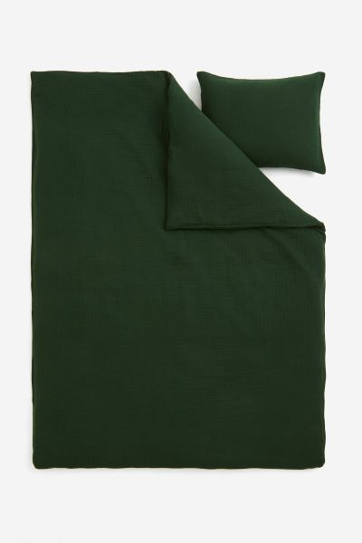 Muslin Twin Duvet Cover Set | H&M (US + CA)
